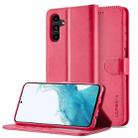 For Samsung Galaxy S24 FE 5G LC.IMEEKE Calf Texture Leather Phone Case(Red) - 1