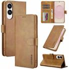 For Samsung Galaxy S25 Edge 5G LC.IMEEKE Calf Texture Leather Phone Case(Brown) - 1