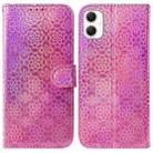 For Samsung Galaxy A06 4G Colorful Magnetic Buckle Leather Phone Case(Pink) - 1