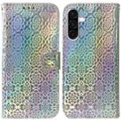 For Samsung Galaxy A36 5G / A56 5G Colorful Magnetic Buckle Leather Phone Case(Silver) - 1