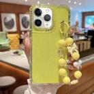 For iPhone 11 Pro TPU + PC + Glitter Sequins Full Coverage Phone Case with Bracelet(Yellow) - 1