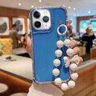 For iPhone 11 Pro Max TPU + PC + Glitter Sequins Full Coverage Phone Case with Bracelet(Blue) - 1