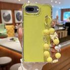 For iPhone 6 Plus / 7 Plus / 8 Plus TPU + PC + Glitter Sequins Full Coverage Phone Case with Bracelet(Yellow) - 1