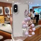 For iPhone XS Max TPU + PC + Glitter Sequins Full Coverage Phone Case with Bracelet(Transparent) - 1