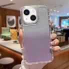 For iPhone 13 TPU + PC + Glitter Paper Full Coverage Phone Case(Purple) - 1