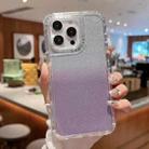 For iPhone 15 Pro TPU + PC + Glitter Paper Full Coverage Phone Case(Purple) - 1