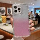 For iPhone 15 Pro TPU + PC + Glitter Paper Full Coverage Phone Case(Pink) - 1