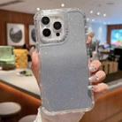 For iPhone 15 Pro TPU + PC + Glitter Paper Full Coverage Phone Case(Grey) - 1