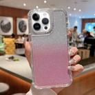 For iPhone 13 Pro TPU + PC + Glitter Paper Full Coverage Phone Case(Pink) - 1