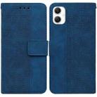 For Samsung Galaxy A06 4G Geometric Embossed Leather Phone Case(Blue) - 1