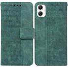 For Samsung Galaxy A06 4G Geometric Embossed Leather Phone Case(Green) - 1
