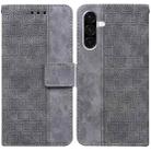 For Samsung Galaxy A26 5G Geometric Embossed Leather Phone Case(Grey) - 1