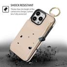 For iPhone 15 Pro RFlD Anti-theft Double Buckle Ring Zipper Card Phone Case(White) - 2