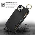 For iPhone 15 Plus RFlD Anti-theft Double Buckle Ring Zipper Card Phone Case(Black) - 2