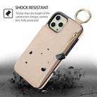 For iPhone 12 Pro Max RFlD Anti-theft Double Buckle Ring Zipper Card Phone Case(White) - 2