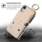 For iPhone XS / X RFlD Anti-theft Double Buckle Ring Zipper Card Phone Case(White) - 2