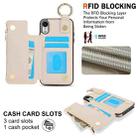 For iPhone XS / X RFlD Anti-theft Double Buckle Ring Zipper Card Phone Case(White) - 3