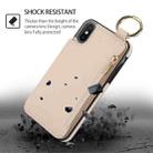 For iPhone XS Max RFlD Anti-theft Double Buckle Ring Zipper Card Phone Case(White) - 2