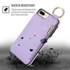 For iPhone 8 Plus / 7 Plus RFlD Anti-theft Double Buckle Ring Zipper Card Phone Case(Purple) - 2