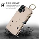 For iPhone 16 Plus RFlD Anti-theft Double Buckle Ring Zipper Card Phone Case(White) - 2