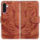 For Samsung Galaxy A26 5G Tiger Embossing Pattern Flip Leather Phone Case(Brown) - 1