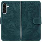 For Samsung Galaxy A36 5G / A56 5G Tiger Embossing Pattern Flip Leather Phone Case(Green) - 1