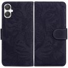 For Samsung Galaxy A25 5G / A25e JP Edition Tiger Embossing Pattern Flip Leather Phone Case(Black) - 1