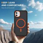 For iPhone 11 Rainbow Series Skin Feel MagSafe Lens Holder Phone Case(Orange) - 2