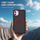 For iPhone 11 Rainbow Series Skin Feel MagSafe Lens Holder Phone Case(Red) - 2