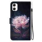 For Samsung Galaxy A06 4G Crystal Texture Colored Drawing Leather Phone Case(Purple Peony) - 3