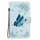 For Samsung Galaxy A06 4G Crystal Texture Colored Drawing Leather Phone Case(Blue Pansies) - 2