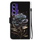 For Samsung Galaxy A16 5G Crystal Texture Colored Drawing Leather Phone Case(Black Rose) - 3
