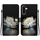 For Samsung Galaxy A36 5G / A56 5G Crystal Texture Colored Drawing Leather Phone Case(Crystal Peony) - 1