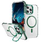 For iPhone 16 Pro Max Rainbow Series Transparent MagSafe Lens Holder Phone Case(Green) - 1