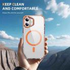 For iPhone 16 Plus Rainbow Series Transparent MagSafe Lens Holder Phone Case(Orange) - 2