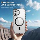 For iPhone 16 Plus Rainbow Series Transparent MagSafe Lens Holder Phone Case(Black) - 2