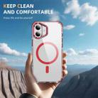 For iPhone 16 Plus Rainbow Series Transparent MagSafe Lens Holder Phone Case(Red) - 2