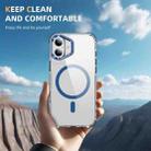 For iPhone 16 Plus Rainbow Series Transparent MagSafe Lens Holder Phone Case(Blue) - 2