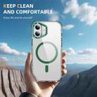 For iPhone 16 Plus Rainbow Series Transparent MagSafe Lens Holder Phone Case(Green) - 2