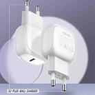 LDNIO A1206C PD27W USB-C / Type-C Fast Charger with 1m 8 Pin Cable, Plug Type:EU Plug(White) - 2