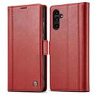 For Samsung Galaxy S24 FE 5G LC.IMEEKE Skin-friendly Card Slots Leather Phone Case(Red) - 2