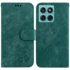 For Samsung Galaxy A25 5G / A25e JP Edition Little Tiger Embossed Leather Phone Case(Green) - 1