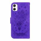 For Samsung Galaxy A06 4G Butterfly Rose Embossed Leather Phone Case(Purple) - 3