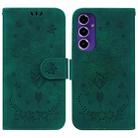 For Samsung Galaxy A16 5G Butterfly Rose Embossed Leather Phone Case(Green) - 1