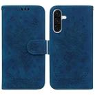For Samsung Galaxy A36 5G / A56 5G Butterfly Rose Embossed Leather Phone Case(Blue) - 1