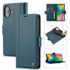 For iPhone 16 Plus LC.IMEEKE Skin-friendly Card Slots Leather Phone Case(Blue) - 1