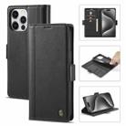 For iPhone 16 Pro LC.IMEEKE Skin-friendly Card Slots Leather Phone Case(Black) - 1