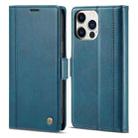 For iPhone 16 Pro LC.IMEEKE Skin-friendly Card Slots Leather Phone Case(Blue) - 3