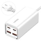 LDNIO A4610C PD65W Dual USB-C / Type-C + Dual USB Fast Charger, Cable Length: 1.5m, Plug Type:EU Plug·(White) - 1