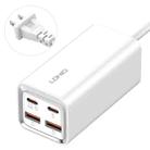 LDNIO A4610C PD65W Dual USB-C / Type-C + Dual USB Fast Charger, Cable Length: 1.5m, Plug Type:US Plug(White) - 1